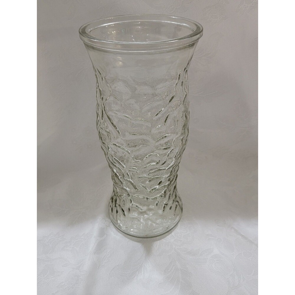 Clear Textured Vase